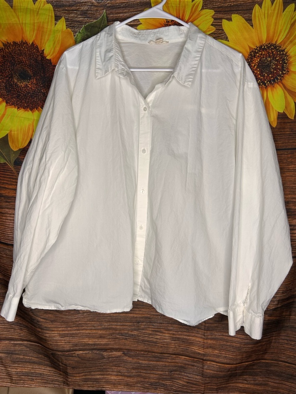Eileen Fisher Classic White Button-Up Shirt